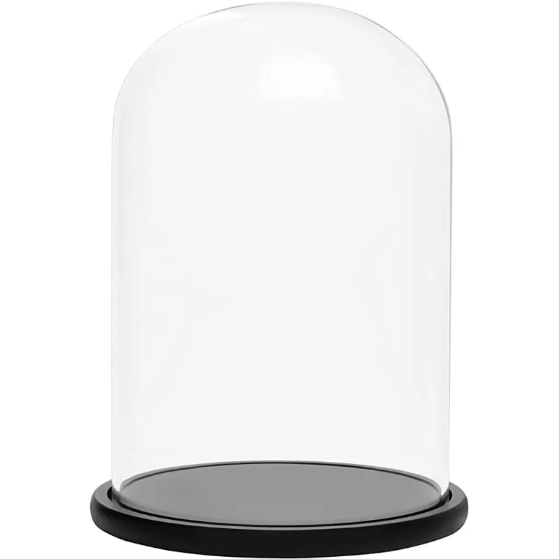 Klassisk Dekorations Glas Kuppel - Sort