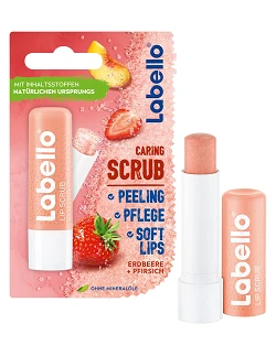Labello On-The-Go Lip Scrub – Jordbær & Fersken