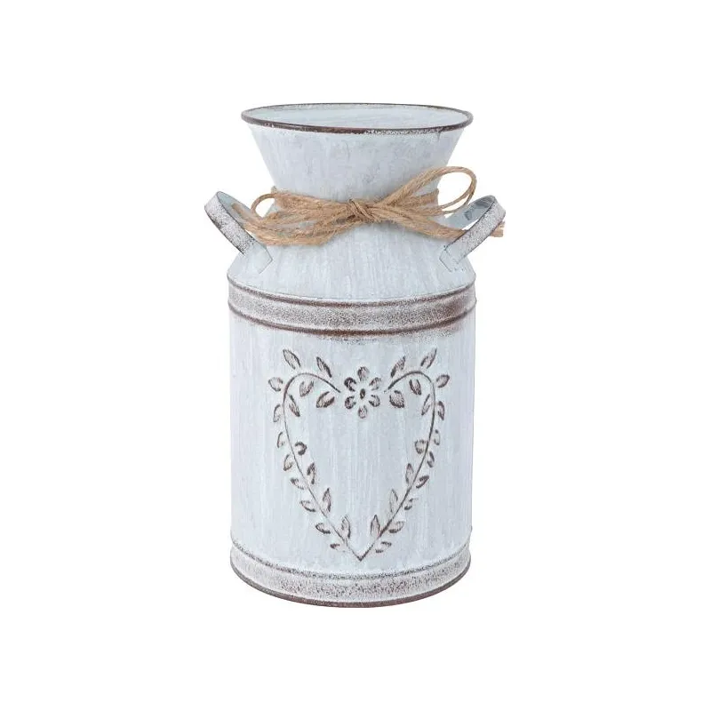 Dekorativ Vintage Inspireret Blomstervase - Hvid
