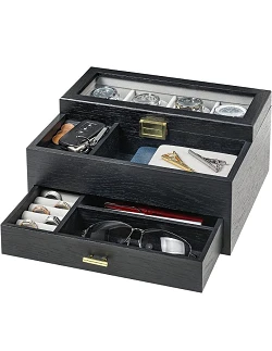 Moderne Torino Smykke & Ure Organizer Til Mænd - Sort