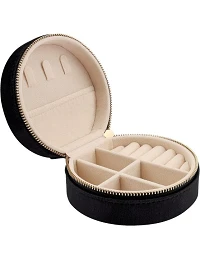 Smart Rund Smykkeopbevaring & Organizer – Travel Size – Flere Farver