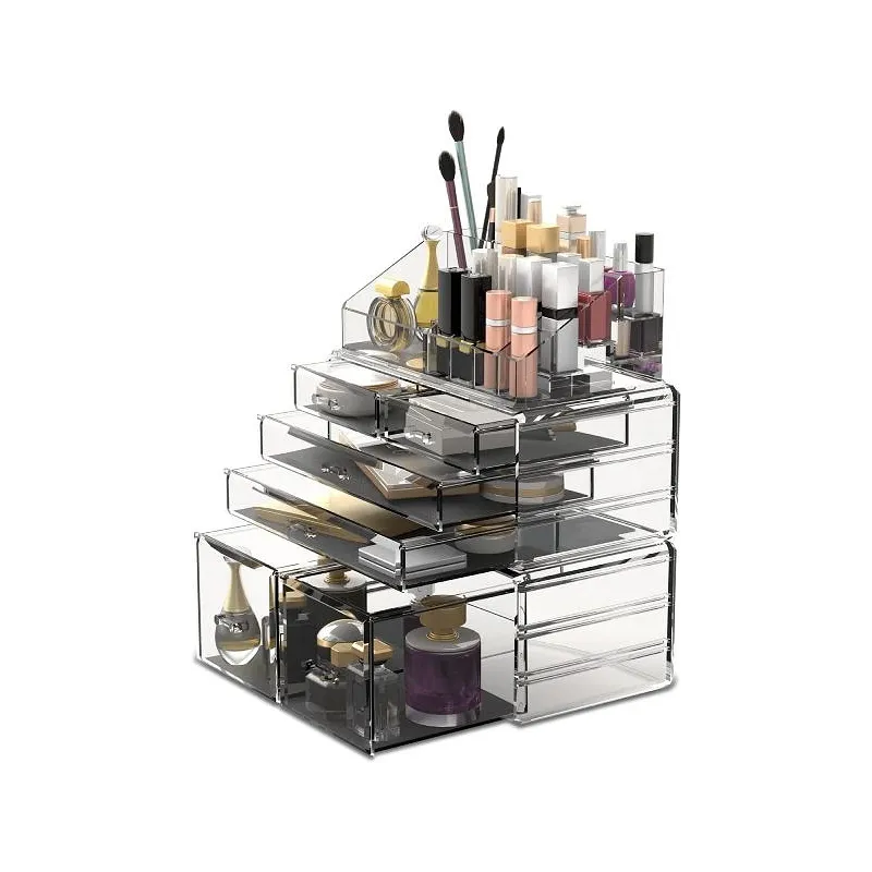 Komplet Glam Makeup & Smykke Organizer - Akryl
