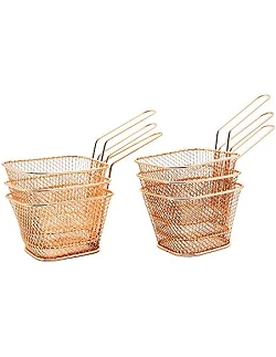 Dekorative Mini Serverings Friture Kurve - Kobber