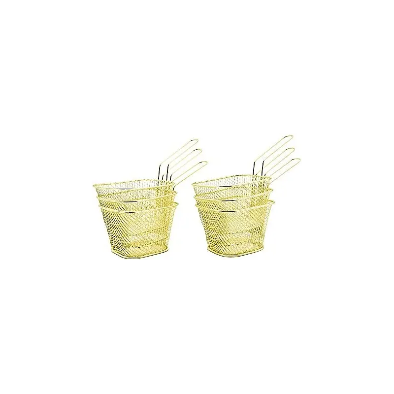 Moderne Serverings Friture Kurve - 8 Stk. - Guld