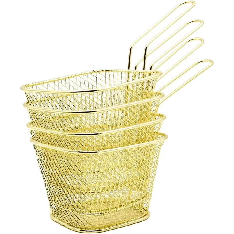 Moderne Serverings Friture Kurve - 8 Stk. - Guld