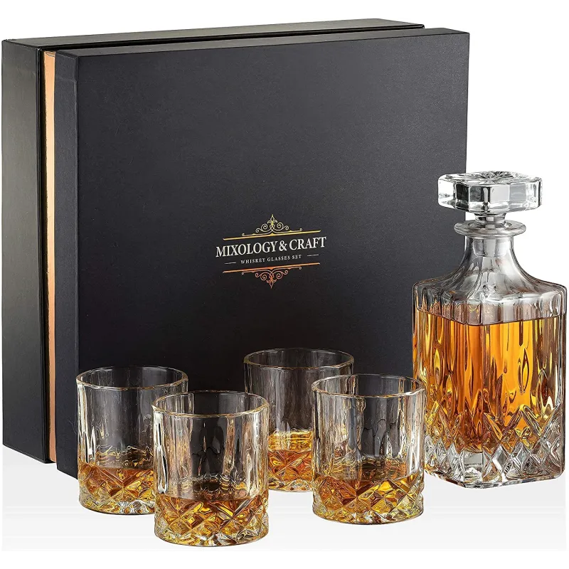 Moderne Whisky Gavesæt - 9 Dele - Krystal