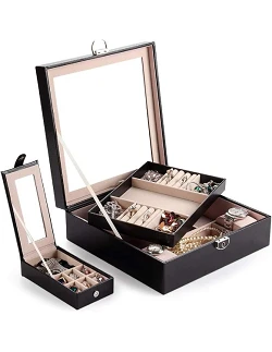 Elegant Austin Smykke Organizer & Opbevaring m. Lås - Hvid