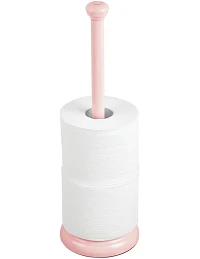 Praktisk Klassisk Fritstående Toiletrulle Holder - Lyserød