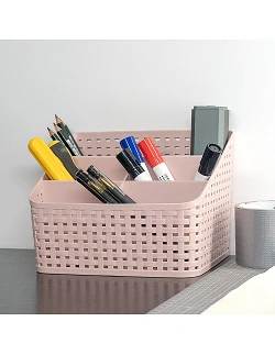 Praktisk Organizer & Opbevaring I Flettet Design – Flere Farver
