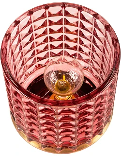 Romantisk Glamour Bordlampe - Lyserød