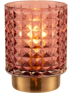 Romantisk Glamour Bordlampe - Lyserød