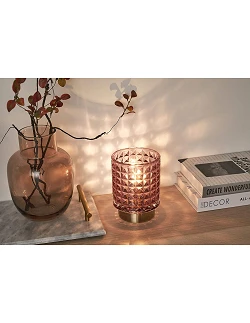 Romantisk Glamour Bordlampe - Lyserød
