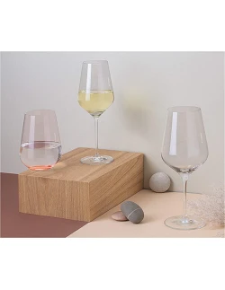 Elegante Design Krystal Drikkeglas – 2 Stk. – Lyserød/Fersken