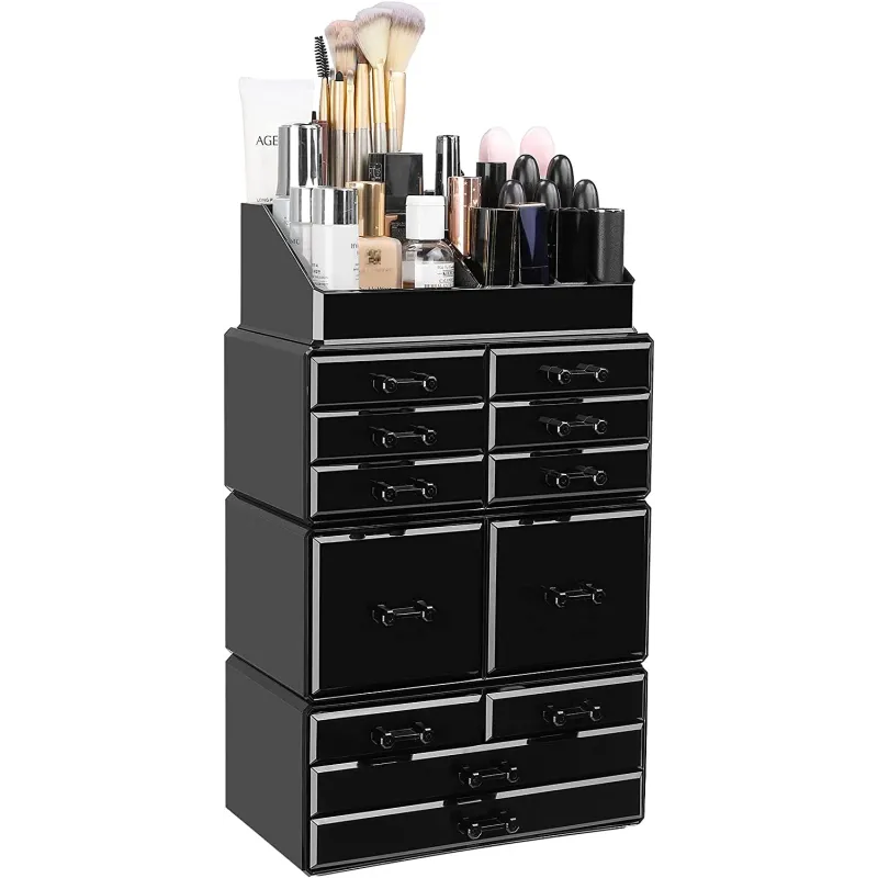 Elegant & rummelig make-up organizer - Sort
