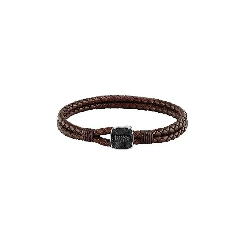 Moderne Hugo Boss Læderarmbånd – Brun