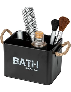 Rustik Badeværelses Opbevarings Organizer - Sort