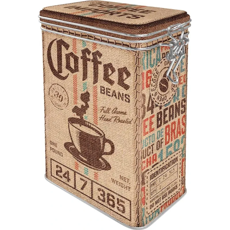 Elegant Gourmet Kaffeopbevaring – Retro Kaffedåse - Coffee Beans