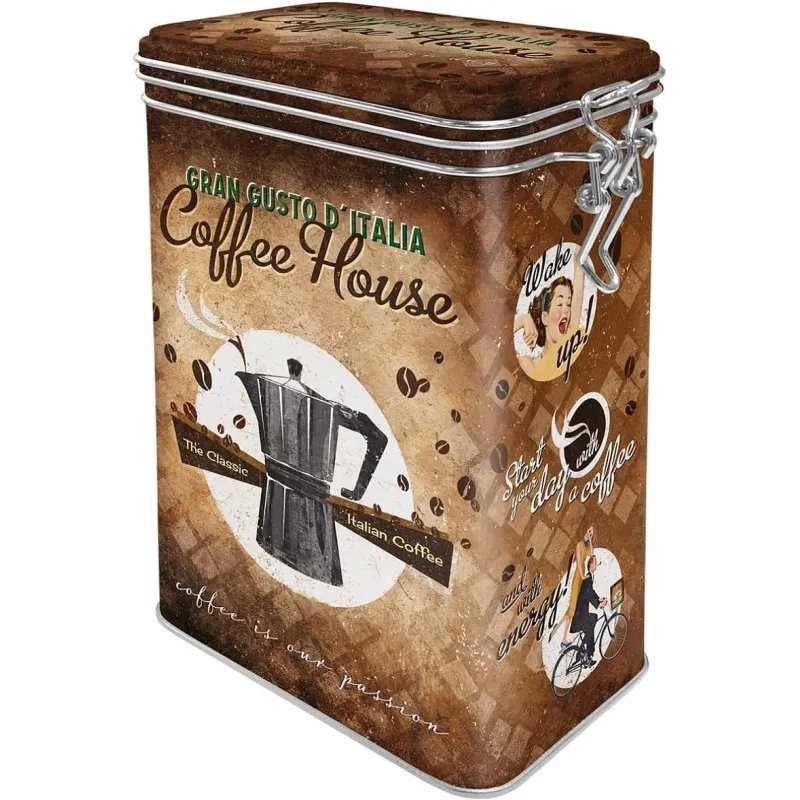 Flot Kaffedåse i Vintage Design - Coffee House
