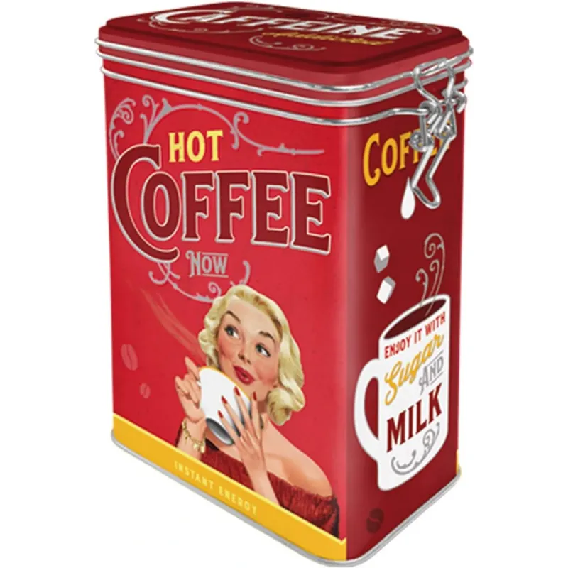Vintage Kaffedåse med Aromalåg - Hot Coffee