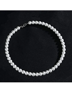 Hvid Perle Halskæde til Mænd - Elegant og Moderne