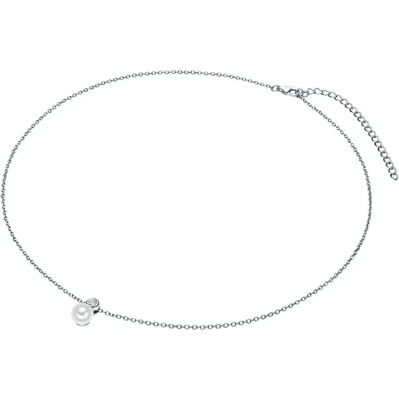 Elegant Perlehalskæde - 925 Sterling Sølv