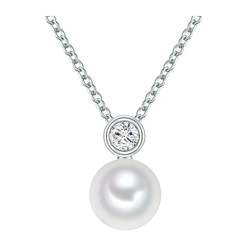 Elegant Perlehalskæde - 925 Sterling Sølv