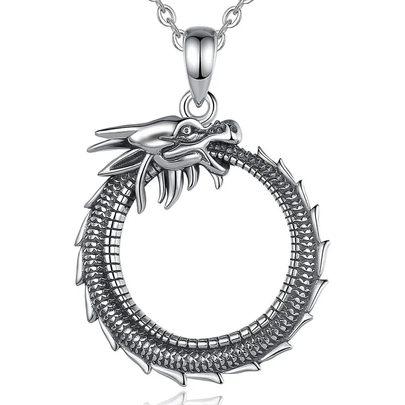 Halskæde med Viking Drage Vedhæng – 925 Sterling Sølv