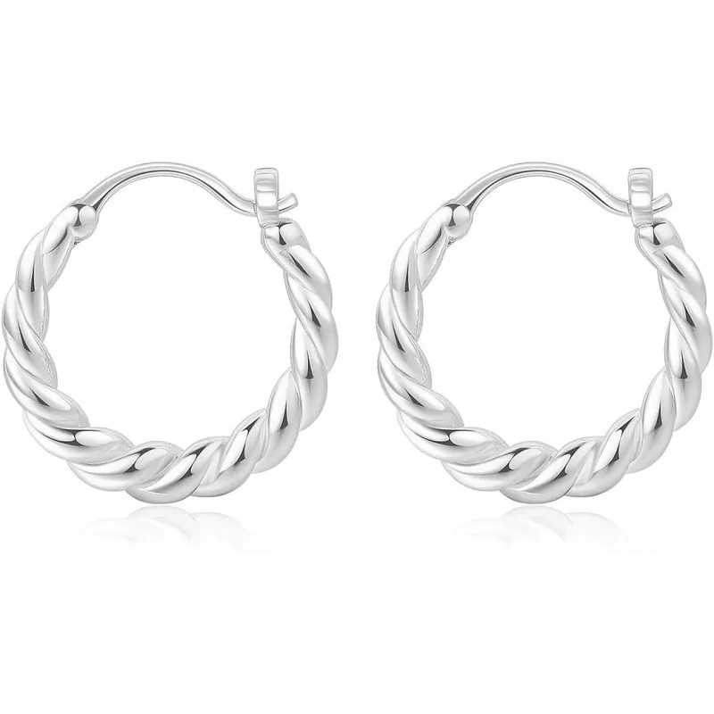 Elegante Twist Creol Øreringe
