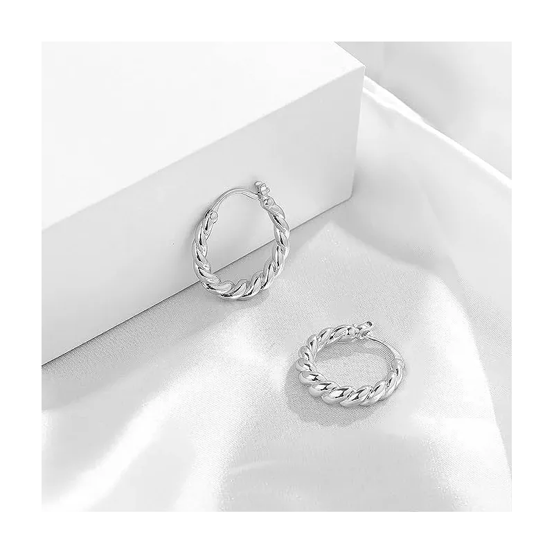 Elegante Twist Creol Øreringe