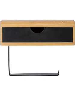 Elegant Bambus Toiletrulleholder - Naturlig...