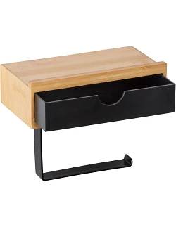Elegant Bambus Toiletrulleholder - Naturlig...