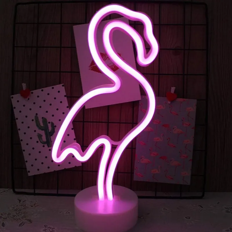 Hot Flamingo Neon Dekoration - Pink