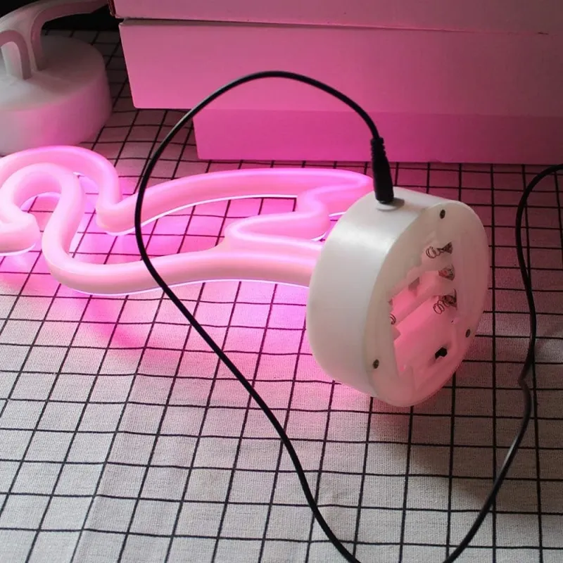 Hot Flamingo Neon Dekoration - Pink