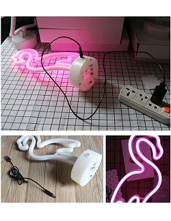 Hot Flamingo Neon Dekoration - Pink