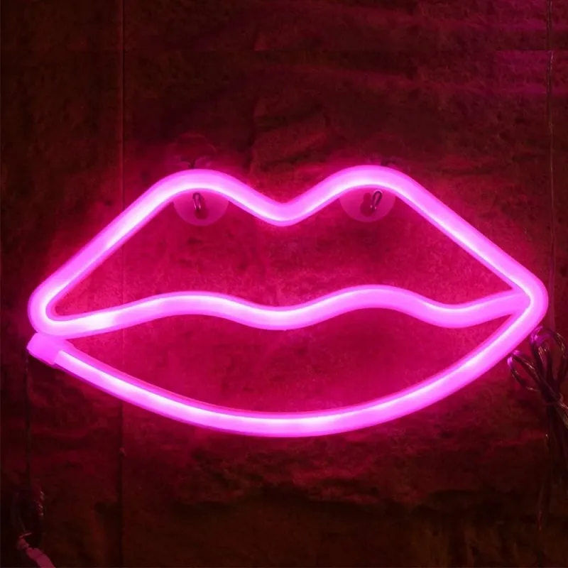 Moderne Neon Dekoration - Hot Kiss