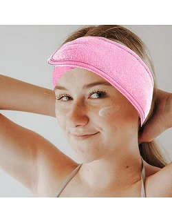 Spa Frotté Håndklæde Pandebånd - Pink