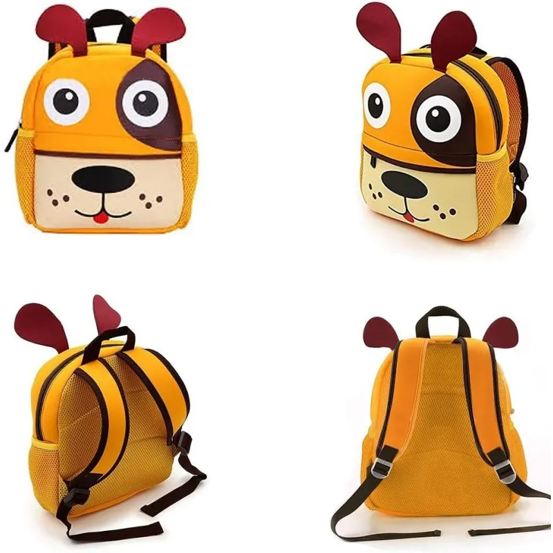 Børnehavetaske med Sødt Dyre Design til Børn - Orange Hund med Ører
