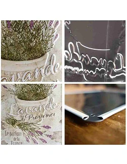 Nostalgisk Lavendel de Provence-skilt i metal