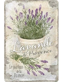 Nostalgisk Lavendel de Provence-skilt i metal