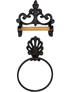 Vintage Inspireret Badeværelse Sæt - Sort