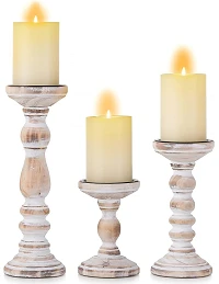 Vintage Inspirerede Stearinlysestage Sæt - Hvid