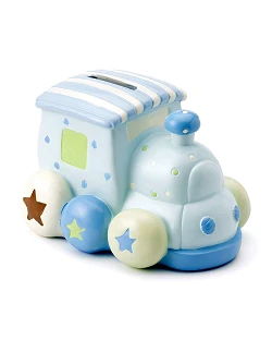 Min Første Sparegris  - Lyseblå Tog