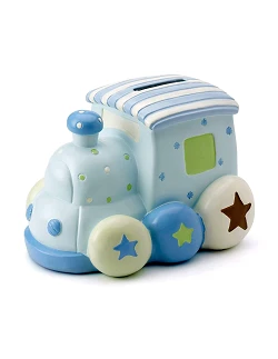 Min Første Sparegris  - Lyseblå Tog