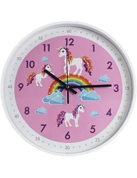 Enhjørning Vægur - lyserød