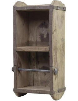 Antik Toiletrulleholder i Træ