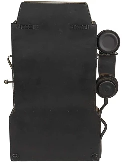 Nøgleskab i Vintage stil med Telefon og Vægur
