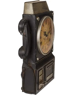 Nøgleskab i Vintage stil med Telefon og Vægur
