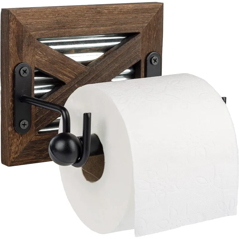 Rustik Toiletpapir Holder i Træ - Vintage Design