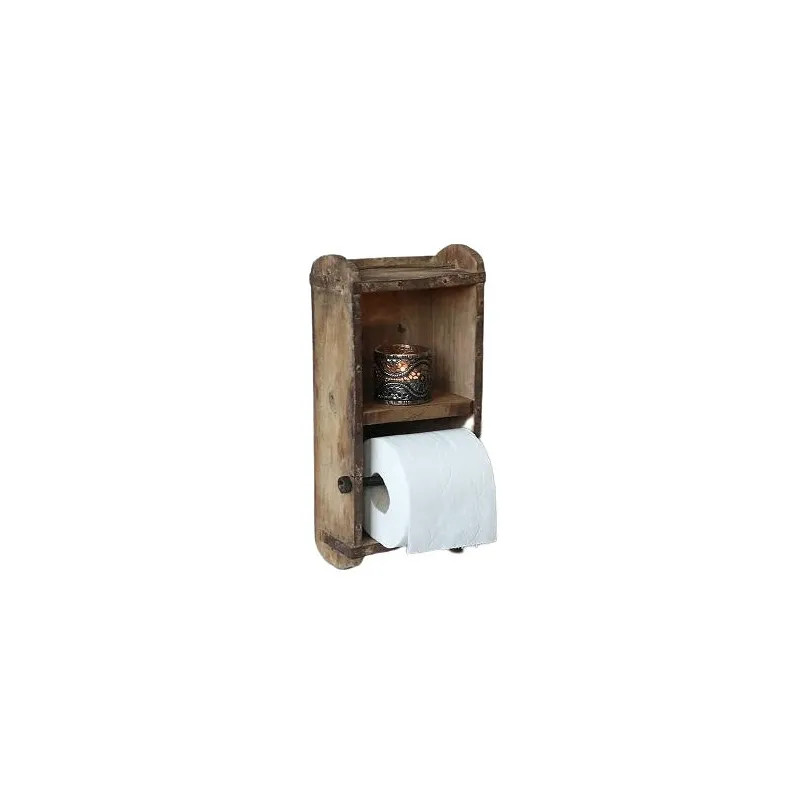 Antik Toiletrulleholder i Træ