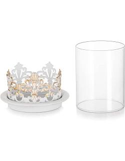 Vintage Inspireret Fyrfadsstage Sæt - Hvid